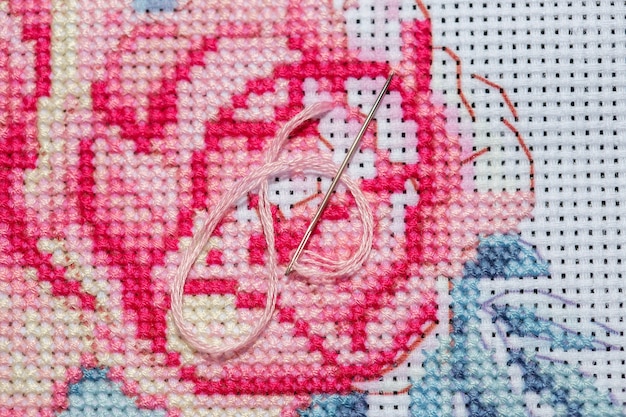 detal haftu na tkaninie